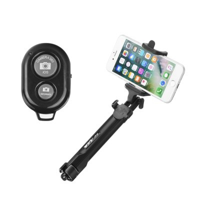 Oem Combo selfie stick with tripod and remote control bluetooth Μαύρο