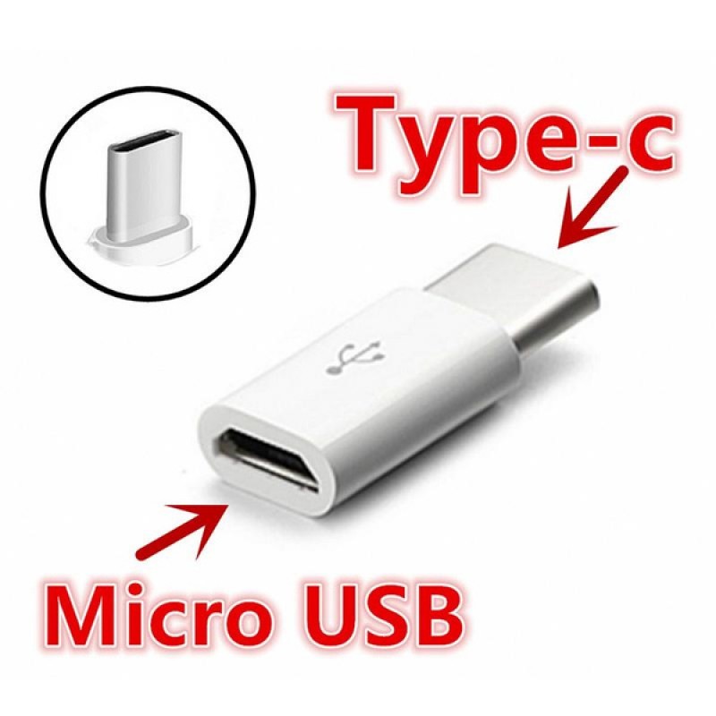 Oem Αντάπτορας μετατροπέας Micro USB to Type-C Άσπρο 