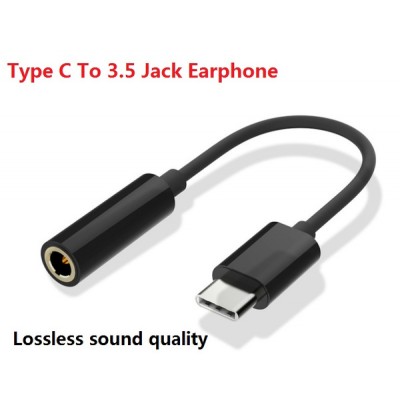 Oem αντάπτορας Type C Male Σε 3.5mm Female Headphone Jack μαύρο 