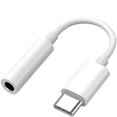 Oem Aντάπτορας Type C Male Σε 3.5mm Female Headphone Jack Άσπρο