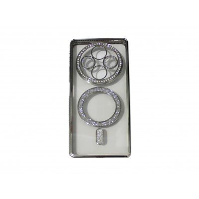 Oem Θήκη Back Cover Electro Magsafe Bling Για Xiaomi Poco C75 4G Ασημί
