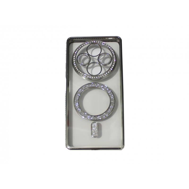 Oem Θήκη Back Cover Electro Magsafe Bling Για Xiaomi Poco C75 4G Ασημί