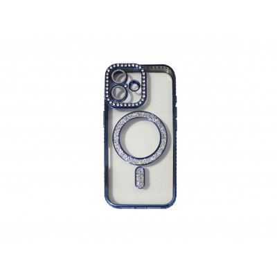Oem Θήκη Back Cover Electro Magsafe Bling Για Apple iPhone 16 5G 6,1" Μπλε