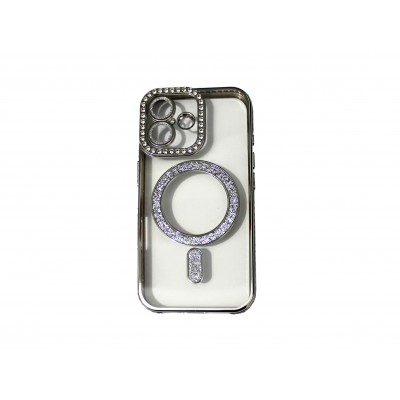 Oem Θήκη Back Cover Electro Magsafe Bling Για Apple iPhone 11 Ασημί