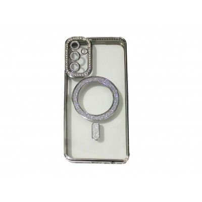 Oem Θήκη Back Cover Electro Magsafe Bling Για Samsung Galaxy A05s Ασημί