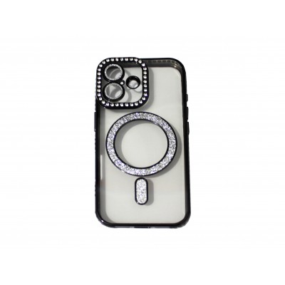 Oem Θήκη Back Cover Electro Magsafe Bling Για Apple iPhone 16 Pro Max 5G 6,9" Μαύρο