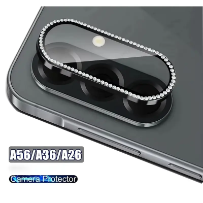 Oem Τζαμάκι Κάμερας Strass Για Samsung Galaxy A26 5G Ασημί
