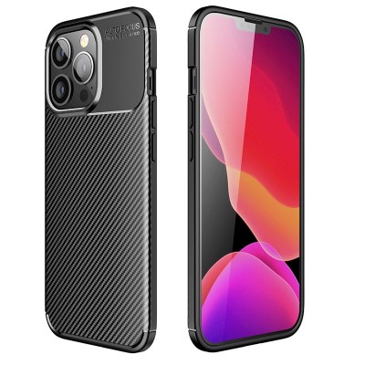 Oem Θήκη Σιλικόνης NEW Carbon Για Apple iPhone 11 Μαύρο
