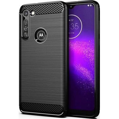 Oem Θήκη Σιλικόνης Carbon Για Motorola G8 Power Μαύρη