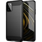 Oem Θήκη Σιλικόνης Carbon Για Xiaomi Redmi 9T / Poco M3 / 9 Power / Note 9 4G  Μαύρο