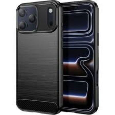 Oem Θήκη Σιλικόνης Carbon Για Apple iPhone 17 Pro 5G 6,3" Μαύρο