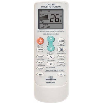 Chunghop K-830ES Τηλεχειριστήριο Universal Κλιματιστικών 1000 Σε 1 Άσπρο