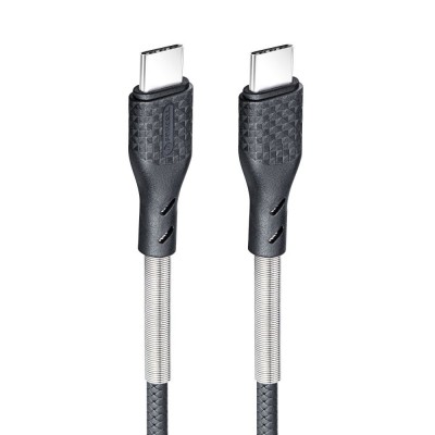 FORCELL Carbon cable Type C to Type C PD60W CB-02C 1m Μαύρο