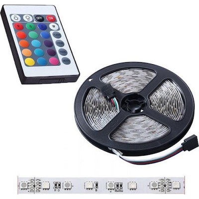 Oem Ταινία LED RGB 10m (5mx2) Με Τροφοδοτικό Και Τηλεχειριστήριο  SMD 2835/5050 12V