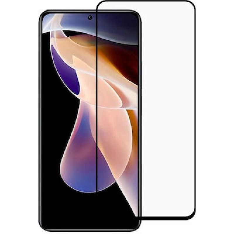  Oem Full Face Tempered glass Box Για Xiaomi Poco M4 Pro 5G / Redmi Note 11T 5G / Redmi Note 11s 5G  Μαύρο