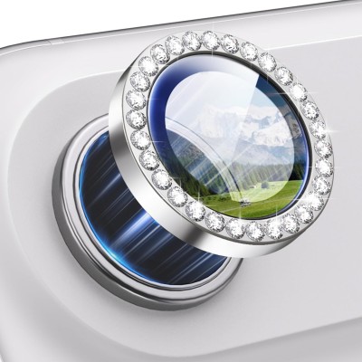 Oem Τζαμάκι Κάμερας Strass Frame Για Apple iPhone 17 Air 5G 6,6" Ασημί