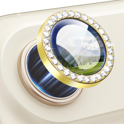 Oem Τζαμάκι Κάμερας Strass Frame Για Apple iPhone 17 Air 5G 6,6" Χρυσό