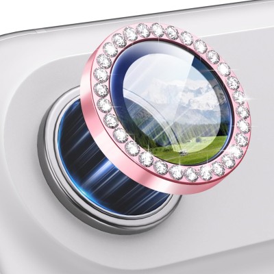 Oem Τζαμάκι Κάμερας Strass Frame Για Apple iPhone 17 Air 5G 6,6" Ροζ