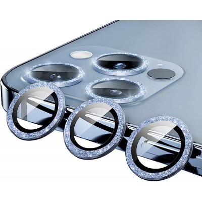 Oem Τζαμάκι Κάμερας Strass Frame Για Apple iPhone 17 Pro 5G 6,3" / Apple iPhone 17 Pro Max 5G 6,9" Γαλάζιο
