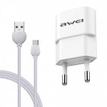 Σετ Φορτιστή Καλώδιο Φόρτισης AWEI C-831  USB 2.1A 1.2m USB Type C Άσπρο