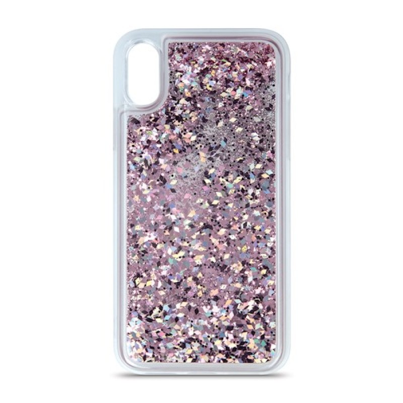 Oem Θήκη TPU Με Υγρό Glitter Για   Samsung Galaxy A03S   Μωβ