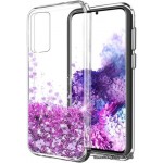 Oem Θήκη TPU Με Υγρό Glitter Για   Samsung Galaxy A03S   Μωβ