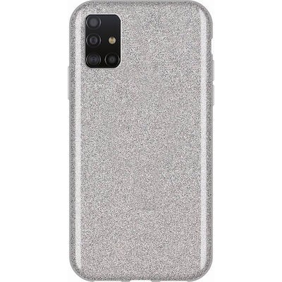 Oem Θήκη Shining Χρυσόσκονη Για   Samsung Galaxy A03S Ασημί