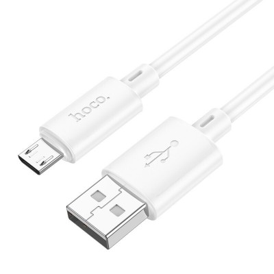Hoco X88 Καλώδιο Γρήγορη Φόρτιση USB A Σε Micro 2,4A 1 m Λευκό 