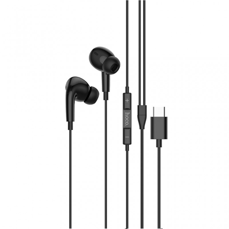 Handsfree Ακουστικά Type C Hoco M101 Pro Earbuds Μαύρο