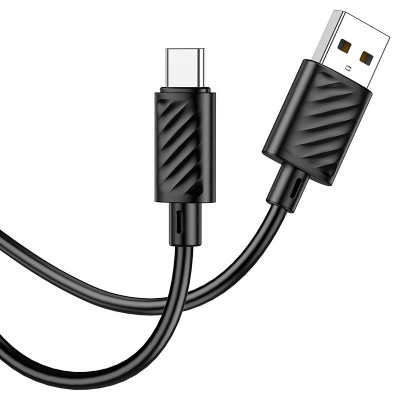 Hoco X83 Καλώδιο Φόρτισης Fast USB 2.0 Cable USB-C male - USB-A 3.A 1m Μαύρο