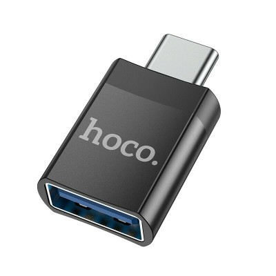 Hoco UA17 USB OTG To Type C Αντάπτορας Μαύρο