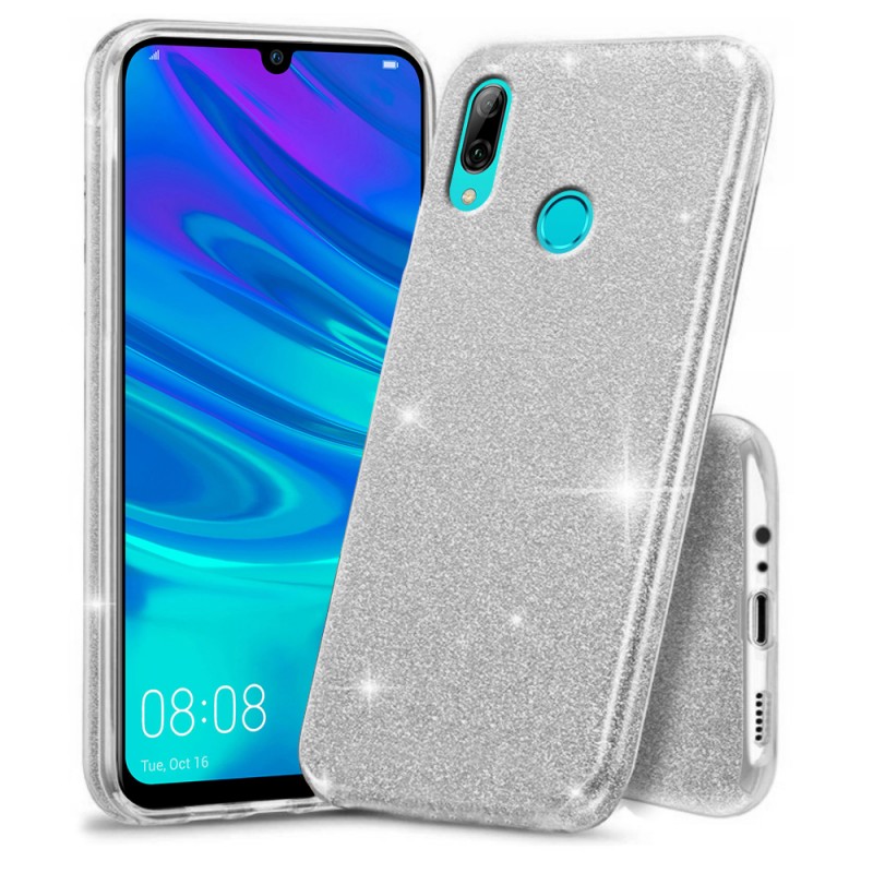  Oem Θήκη Shining Χρυσόσκονη Για      Huawei P Smart 2019 / Honor 10 Lite  Ασημί