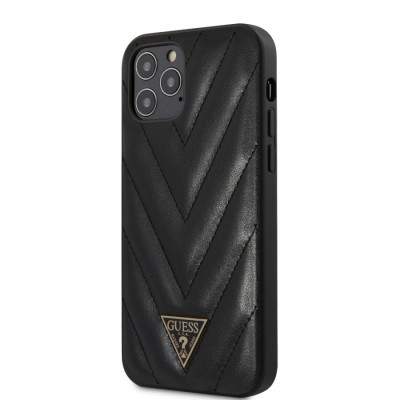 GUESS Original faceplate case Για Apple iPhone 12 / 12 Pro 6,1'' Μαύρο
