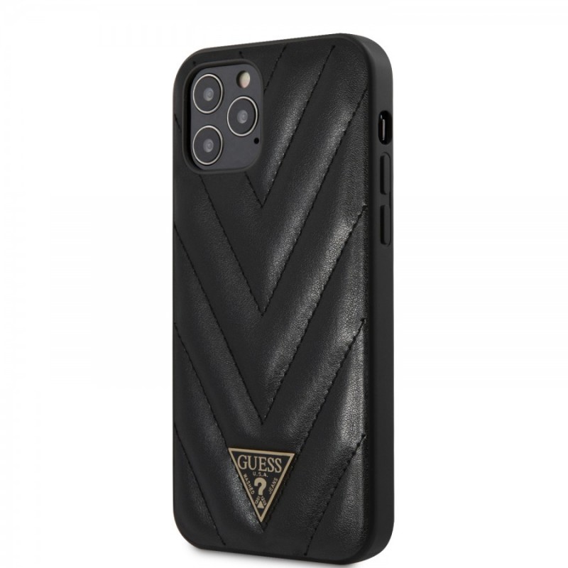 GUESS Original faceplate case Για Apple iPhone 12 / 12 Pro 6,1'' Μαύρο
