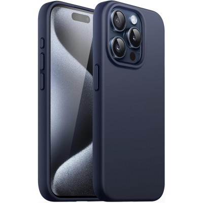 Oem Θήκη Σιλικόνης Soft 2.0 mm Για Apple iPhone 15 Pro 5G 6,1" Σκούρο - Μπλε