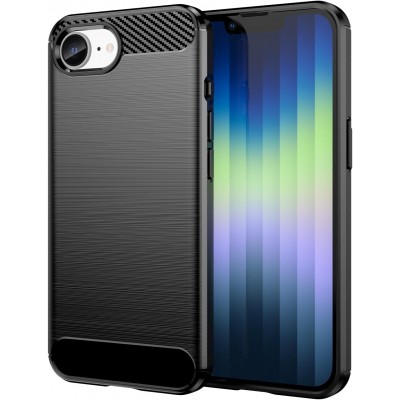 Oem Θήκη Σιλικόνης Carbon Για Apple iPhone 16e ( SE 4 2025 ) Μαύρο