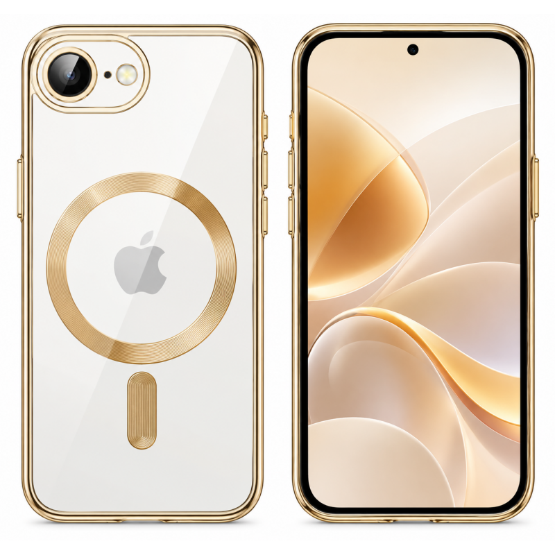 Oem Θήκη Back Cover Electro Magsafe Για Apple iPhone 16e ( SE 4 2025 ) Χρυσό