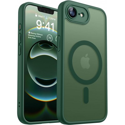 Oem Θήκη Back Cover Electro Magsafe Ημιδιαφανή Για Apple iPhone 16e ( SE 4 2025 ) Σκούρο - Πράσινο