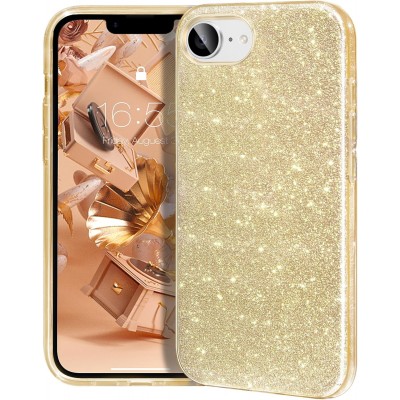  Oem Θήκη Shining Χρυσόσκονη Για Apple iPhone 16e ( SE 4 2025 ) Χρυσό
