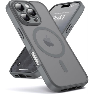 Oem Θήκη Back Cover Electro Magsafe Ημιδιαφανή Για Apple iPhone 15 Pro 5G 6,1" Γκρι
