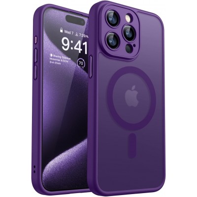 Oem Θήκη Back Cover Electro Magsafe Ημιδιαφανή Για Apple iPhone 15 Pro 5G 6,1" Μωβ