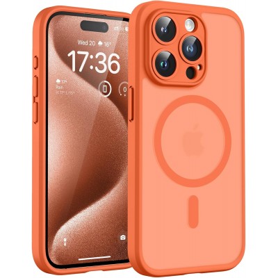 Oem Θήκη Back Cover Electro Magsafe Ημιδιαφανή Για Apple iPhone 16 Pro 5G 6,3" Πορτοκαλί (Κλειστή Κάμερα)
