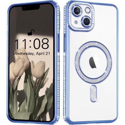 Oem Θήκη Back Cover Electro Magsafe Bling Για Apple iPhone 13 6.1'' Μπλε
