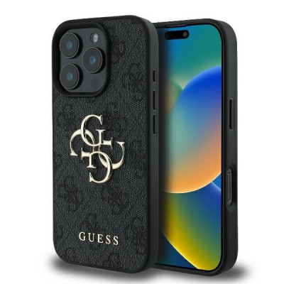 Guess Θήκη hardcase GUHCP16X4GMGGR Για Apple iPhone 16 Pro Max 5G 6,9" 4G Big Logo Μαύρο