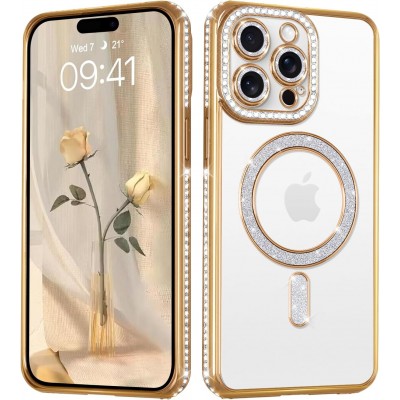 Oem Θήκη Back Cover Electro Magsafe Bling Για Apple iPhone 16 Pro Max 5G 6,9" Χρυσό