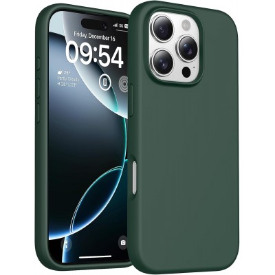 Oem Θήκη Σιλικόνης Soft 2.0 mm Για Apple iPhone 16 Pro 5G 6,3" Σκούρο - Πράσινο