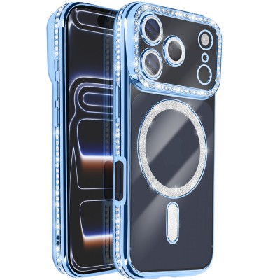 Oem Θήκη Back Cover Electro Magsafe Bling Για Apple iPhone 18 Pro 5G 6,3" Μπλε