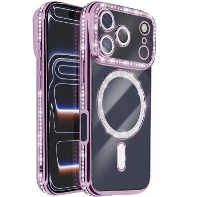 Oem Θήκη Back Cover Electro Magsafe Bling Για Apple iPhone 18 Pro 5G 6,3" Μωβ