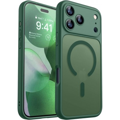 Oem Θήκη Back Cover Electro Magsafe Ημιδιαφανή Για Apple iPhone 18 Pro Max 5G 6,9" Σκούρο - Πράσινο (Κλειστή Κάμερα)