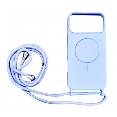 Oem Cord Silicone Γαλάζια Θήκη Με Magsafe Για Apple iPhone 17 Air 5G 6,6" Με Λουρί Γαλάζιο